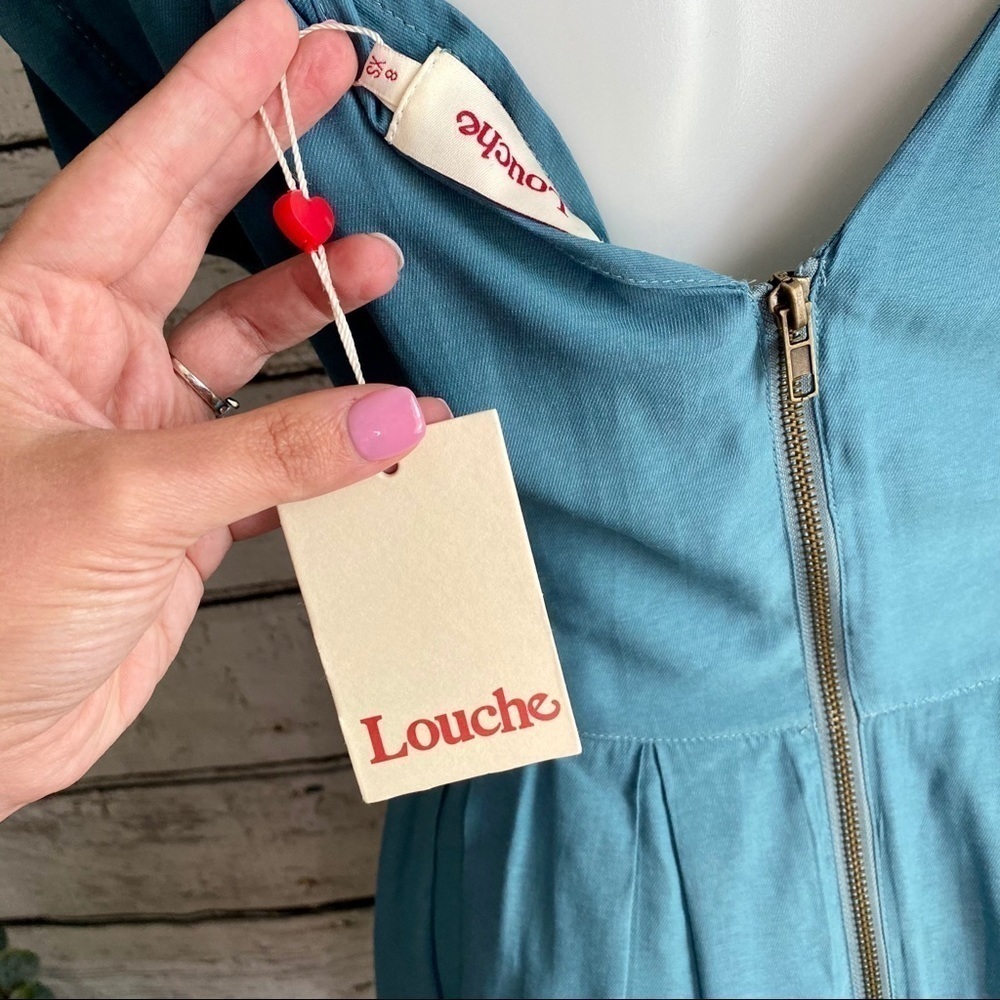 Nwt Louche Green/Teal Sleeveless Dress — image 5 of 5